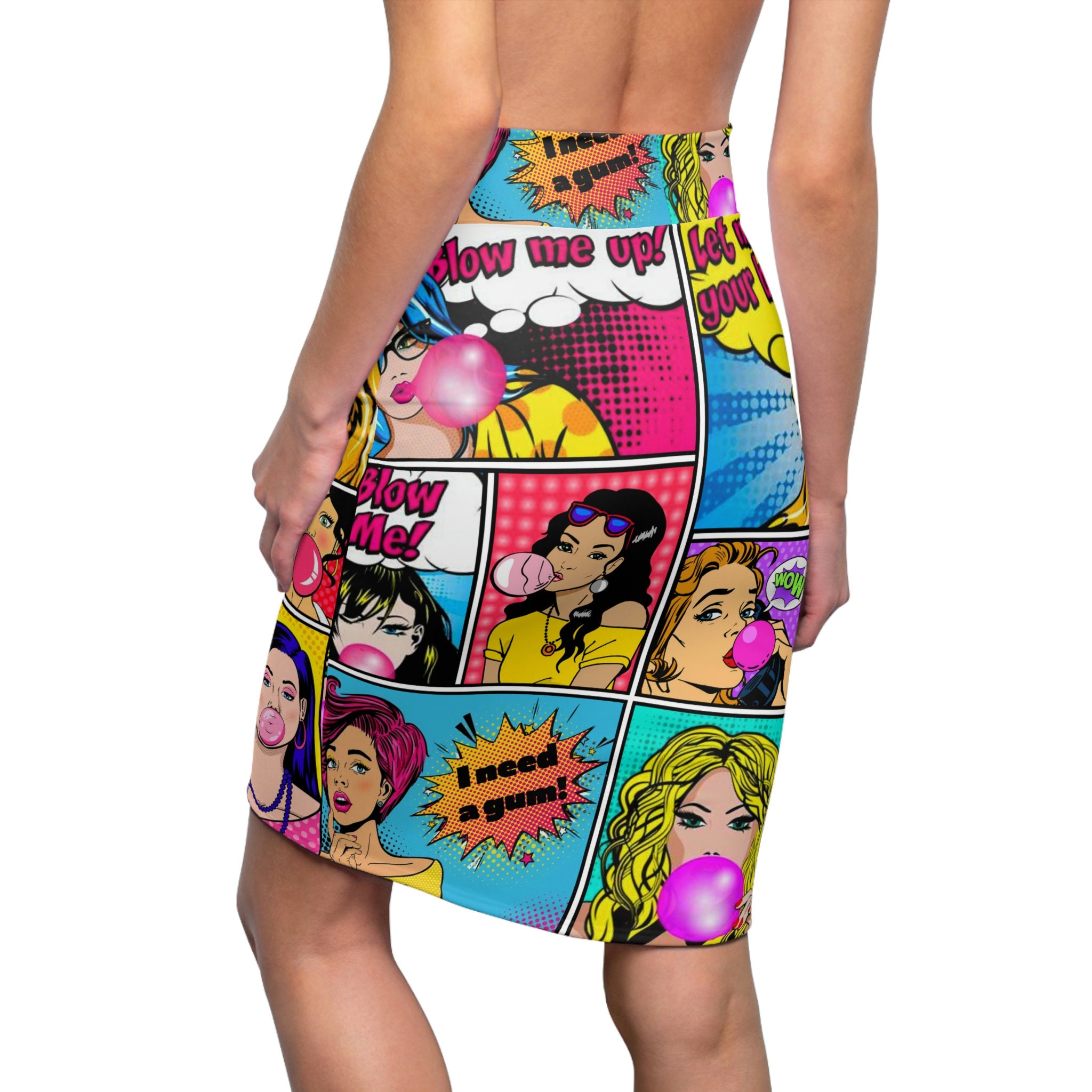 Comic Power Printed Top Skirt
