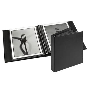 PRAT Professionell portfolio-ringpärm för fotografier, tryck, bilder (A4, A3, 24 x 32 cm)