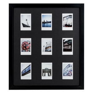 Picture frame for 9x Fuji INSTAX MINI (with museum glass and passepartout)