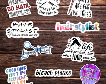 Hair Stylist Sticker Pack - Hair Salon Stickers - Funny Salon Quotes - Funny Hairstylist Sayings - Sticker Pack