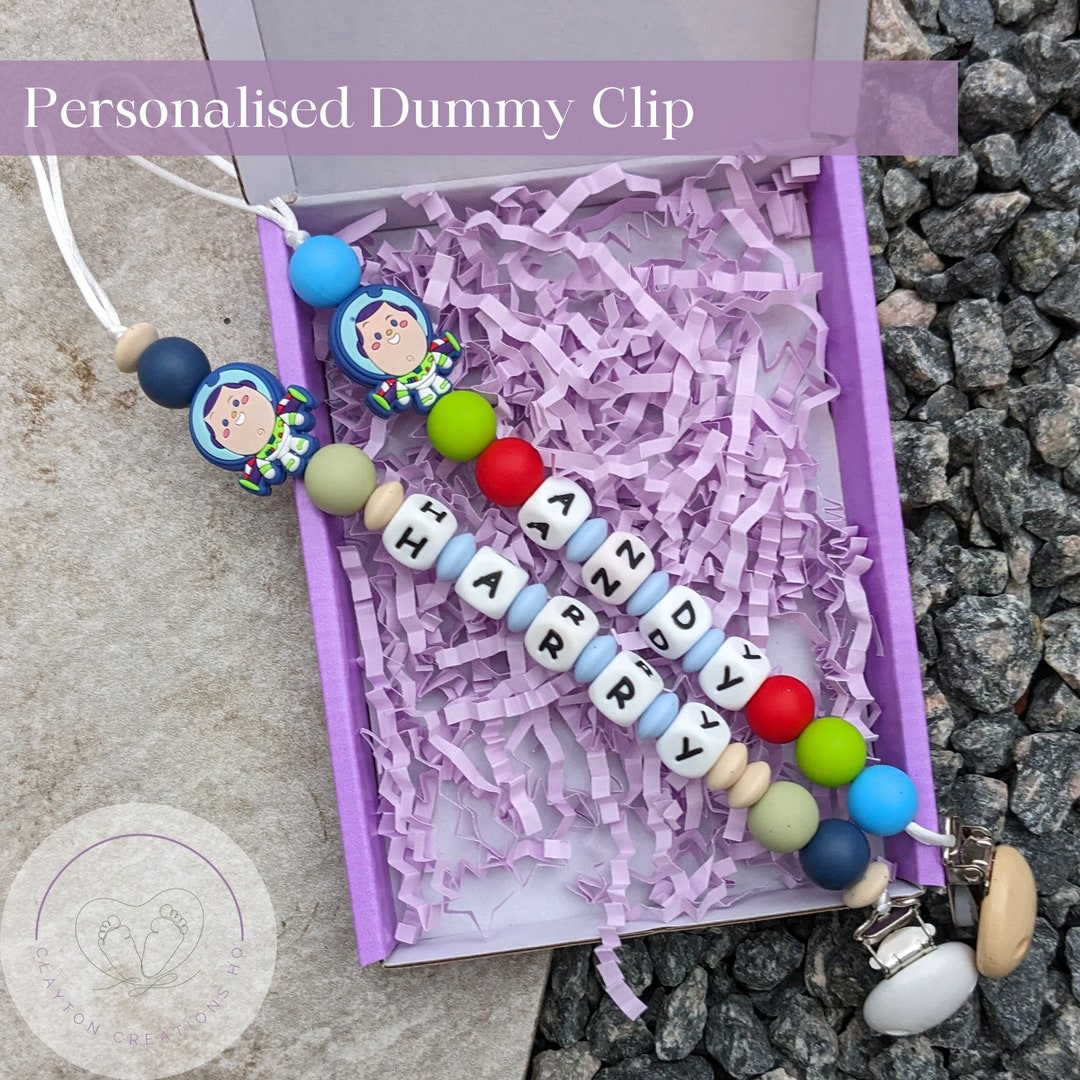 Personalize Binky Clip Disney Dummy Clip Baby Binky Holder Etsy UK