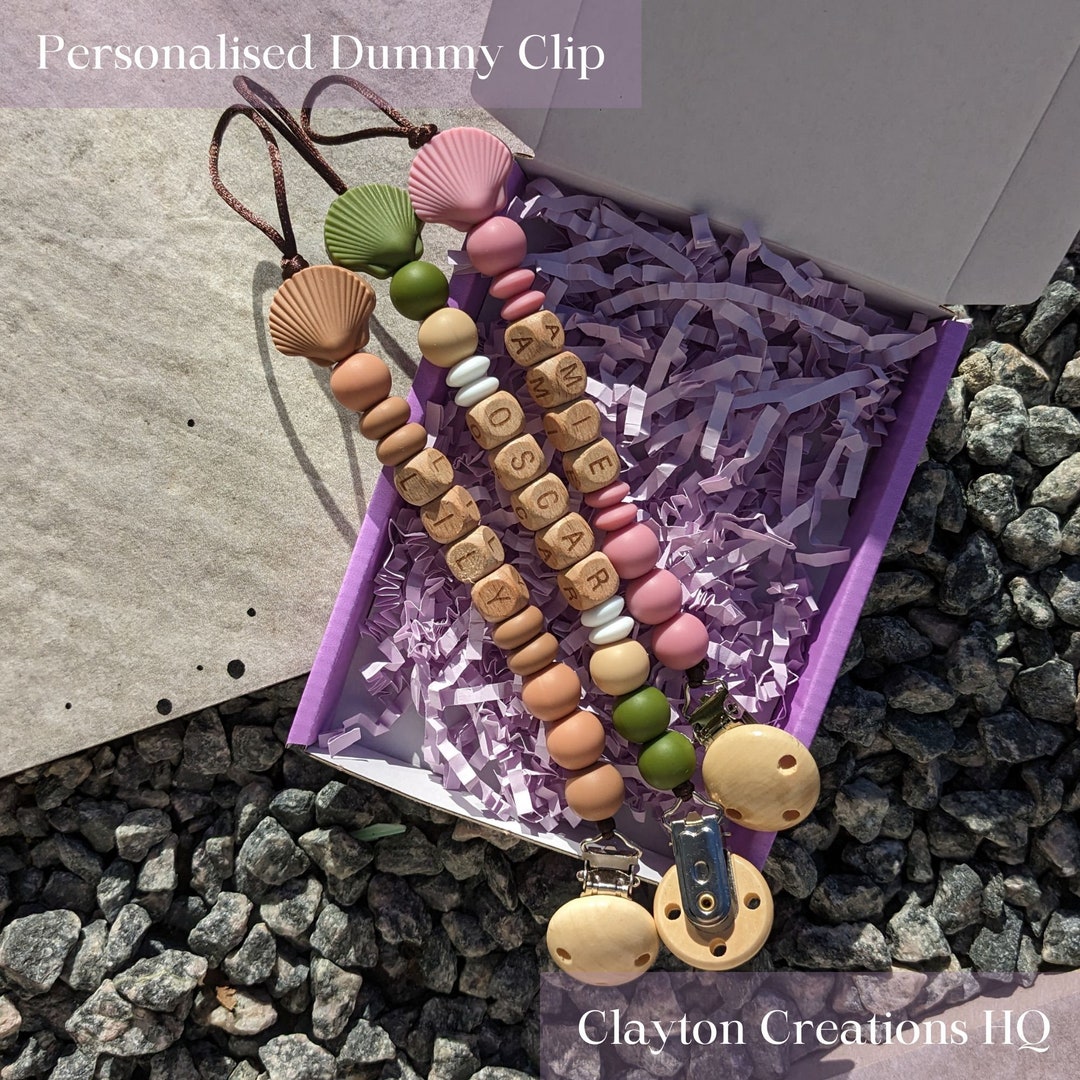 Pacifier Clip With Name Personalised Dummy Clip MAM Dummy Etsy