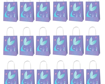 18 PC Gift Bags, Party Favors, Kids Party, Favor Bags, Goodie Bags, Birthday Party, Party Supplies, Little Mermaid, Under the Sea, Ocean