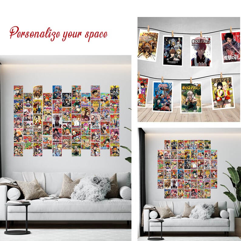 50 PCS Woonkit Anime Wall Collage Kit Magazine Cover Prints Etsy Denmark