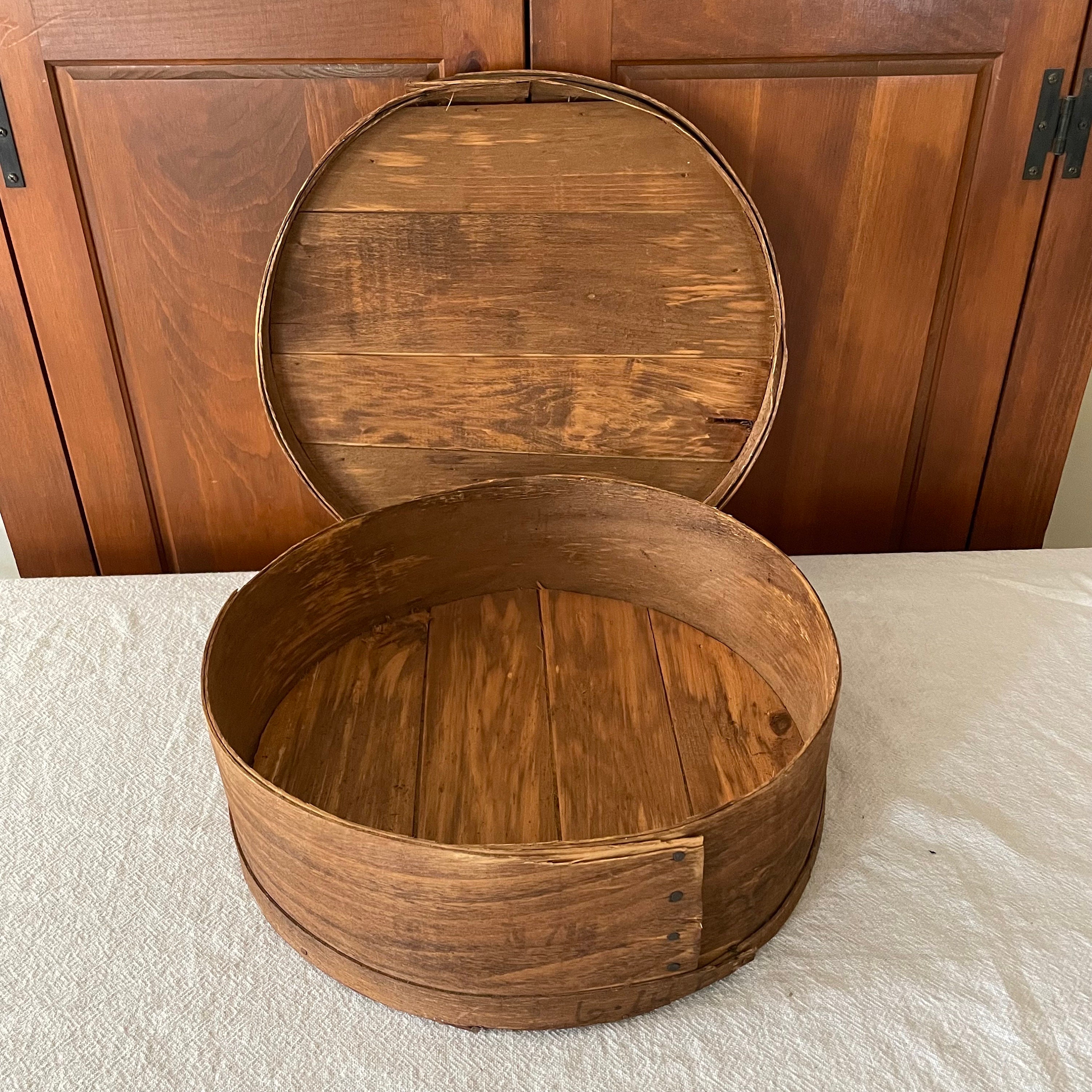 Antique Wooden Cheese Box With Lid: Rustic Bentwood Storage - Etsy
