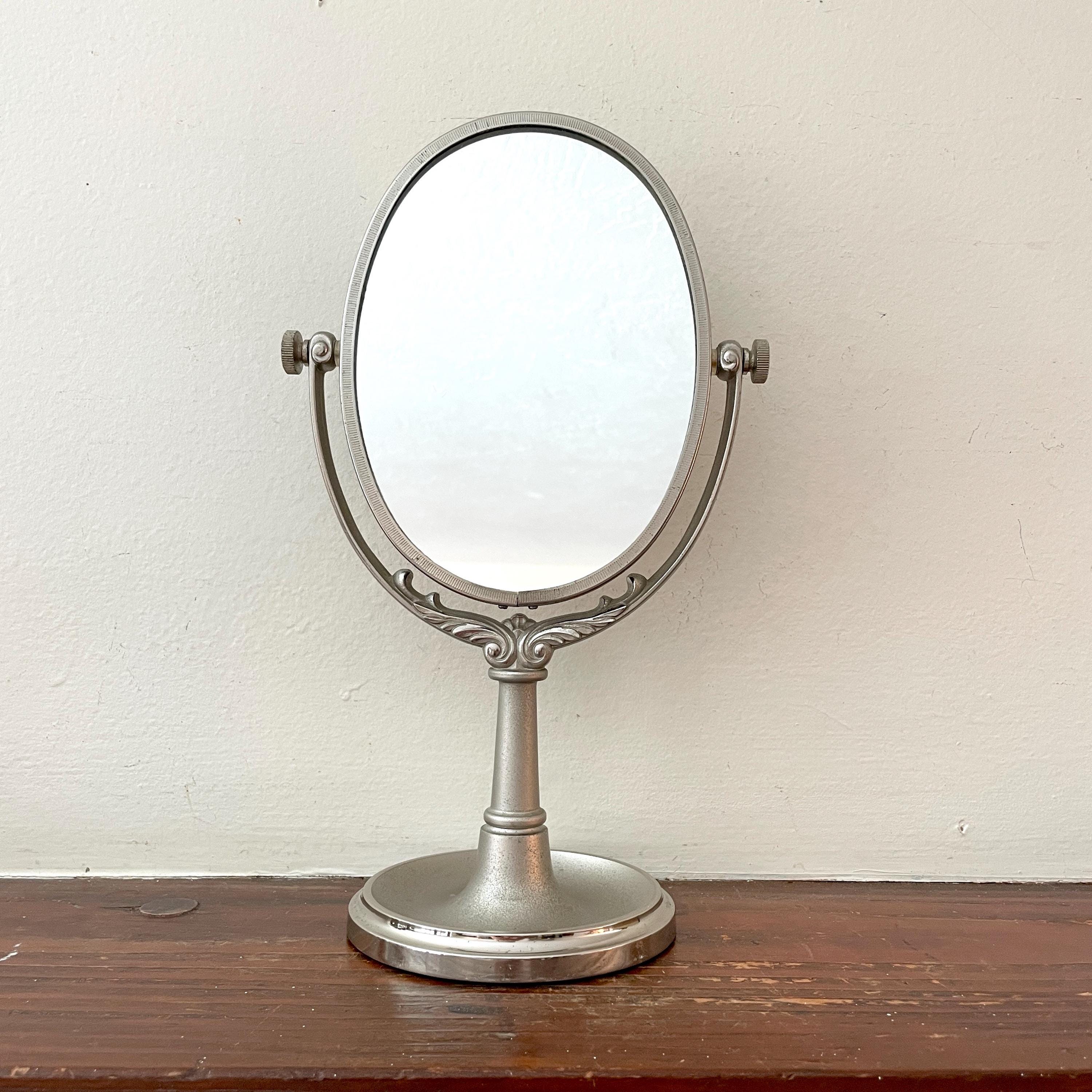Vintage Shiseido Swivel Stand Mirror With Upholstered Back. - Etsy
