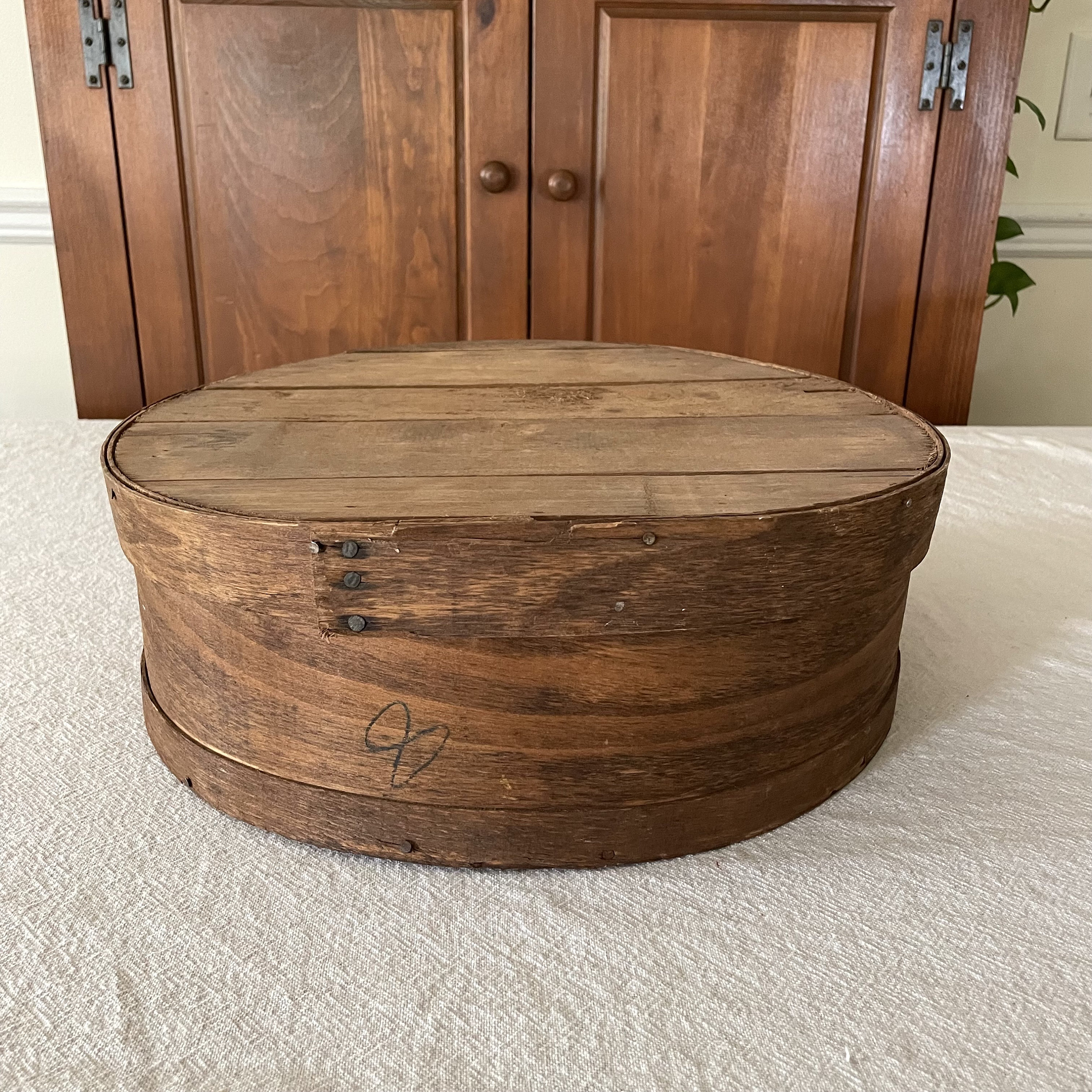 Antique Wooden Cheese Box With Lid: Rustic Bentwood Storage - Etsy