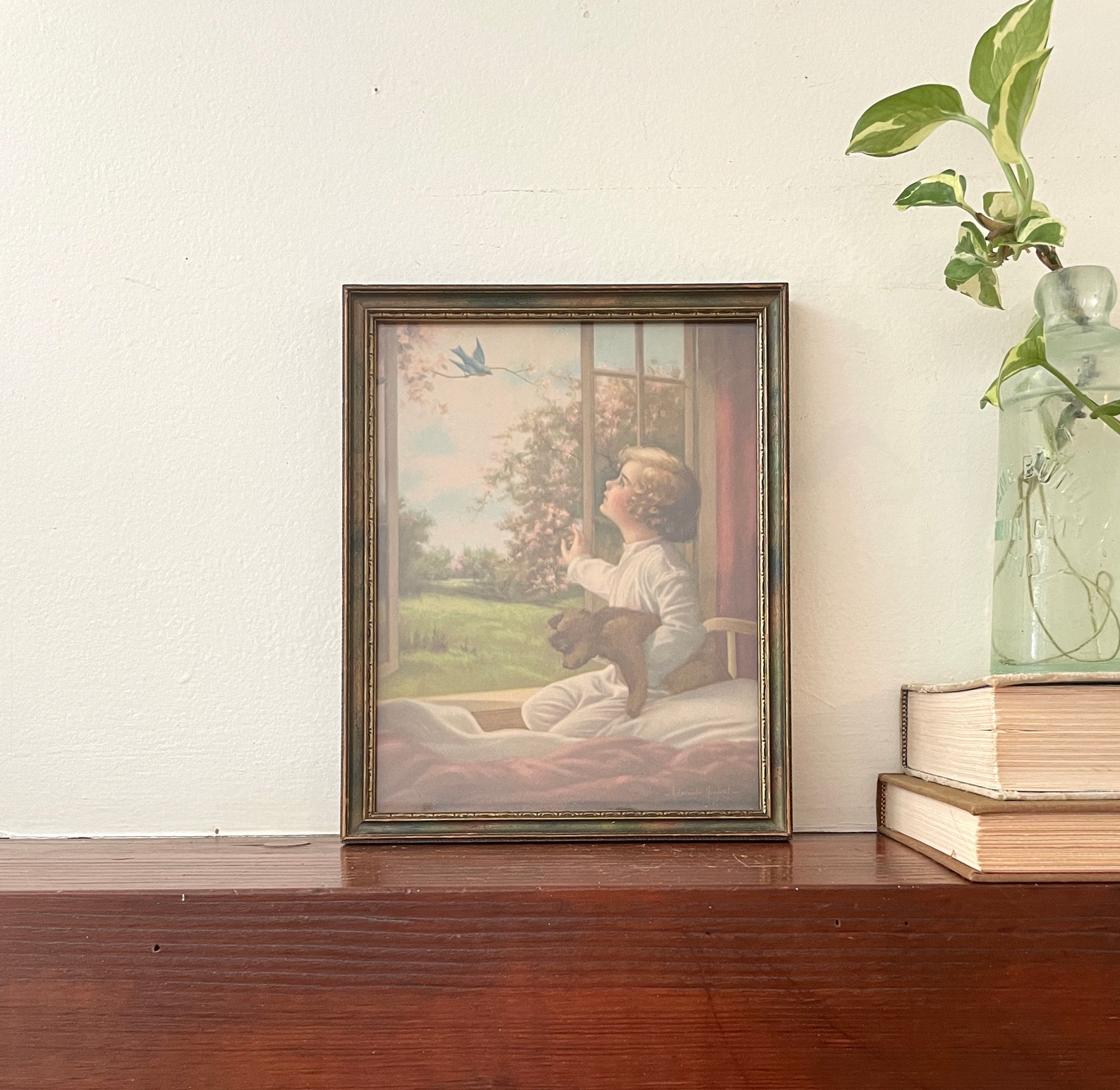 Vintage Framed Prints Adelaide Hiebel Bluebird Print Zula Etsy