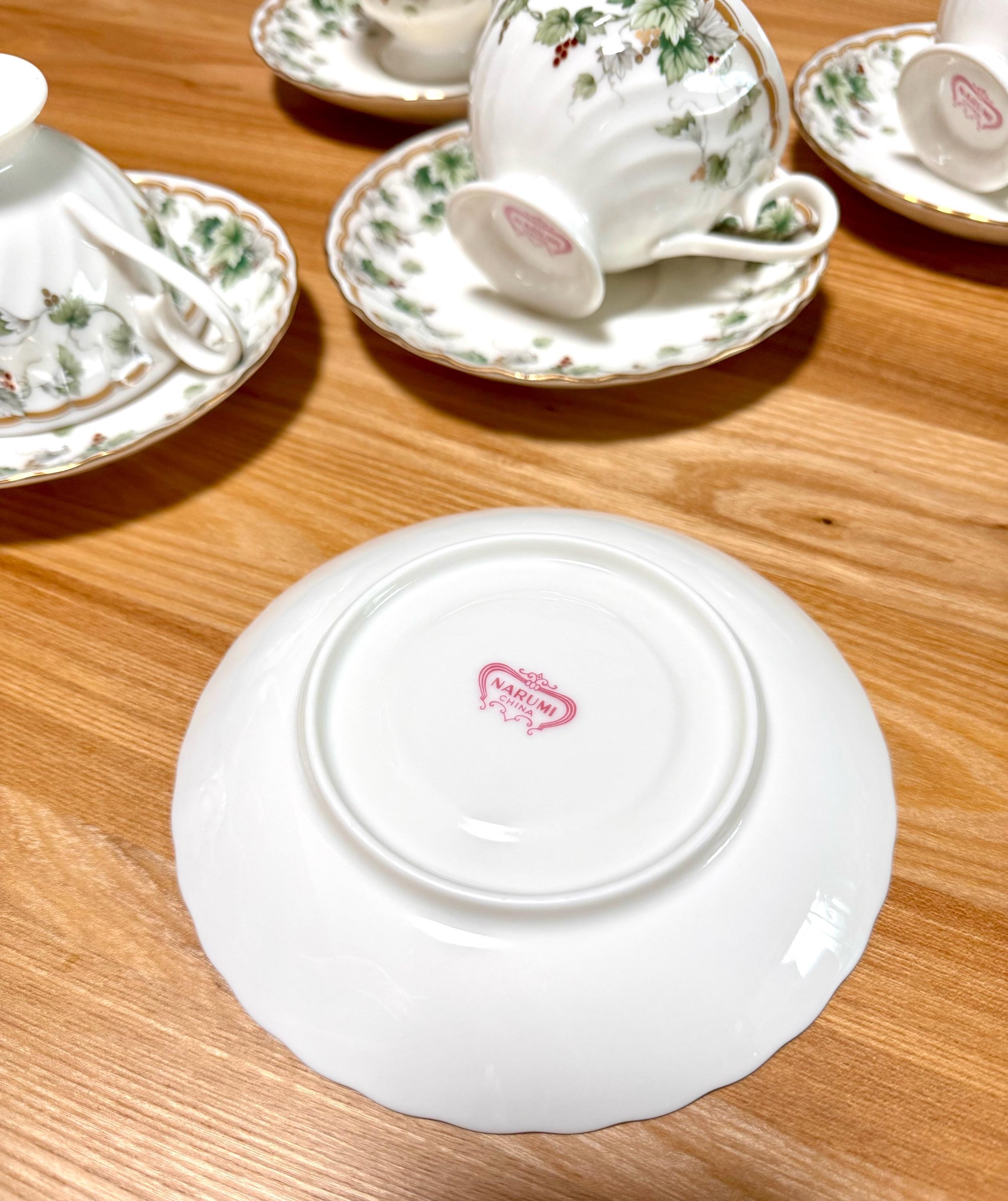 ナルミ 食器セット20点 ★ NARUMI BONE CHINA ★ 日本製 Japanese Narumi Fine Bone China Tea Set - Etsy
