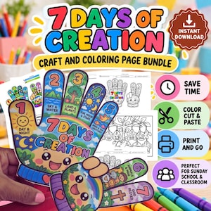7 Days of Creation Craft for Toddlers | Printable Bible Activity Ages 2–4