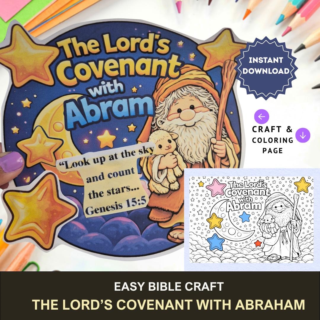 Abram Covenant Bible Craft | Genesis 15 Stars Activity (digital ...