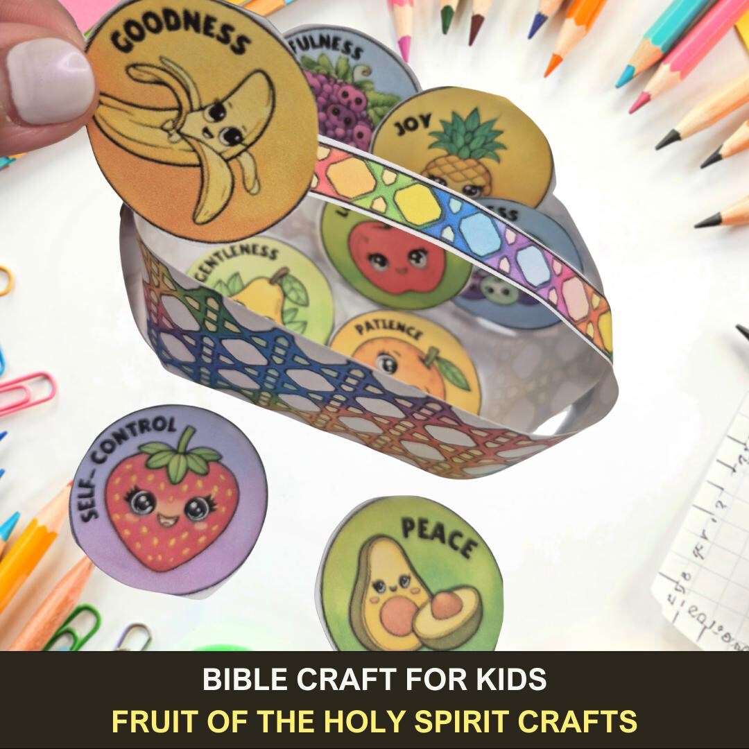 Fruit of the Holy Spirit Crafts, Bible Activity for Children (digital — free download
