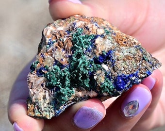 Raw Azurite Crystal Cluster, Azurite malachite, Natural Azurite Specimen, Crystal Gift, Home Decoration, Energy Crystal, Healing crystal