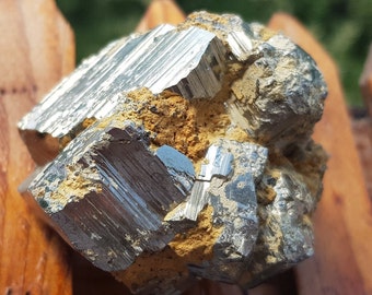 Pyrite Cube Cluster, Raw Pyrite Crystal, Large pyrite specimen, Bulgarian minerals, Madan mine, Gold Crystal, mineral collecting, Gift