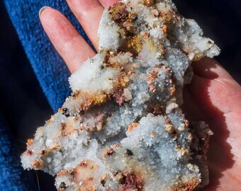 Chalcopyrite stone, quartz, iron oxide,  chalcedony , sugar quartz, home decor, gift, crystal healing, raw crystals, mineral specimen