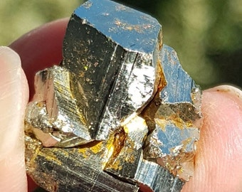 Gold Crystal, Madan minerals, Pyrite Cube Cluster, Bulgarian minerals, Raw Pyrite Crystal, Grid, Small Pyrite Cube, Pyrite Chunk,Fool's Gold
