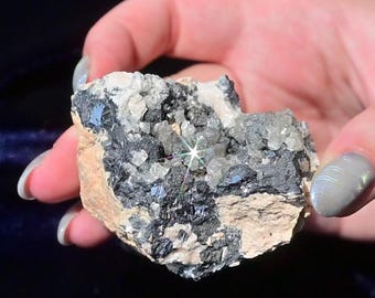 Rare Natural Cerussite Crystal, Collector Mineral Specimen, Brilliant Cerussite Crystal, Museum Quality Display Stone, Unique Crystal Gift