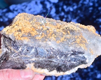 Calcedonio, calcite e galena, Quarzo di calcedonio, cristallo di calcedonio, Cristallo di meditazione, Esemplare minerale, Regalo unico, souvenir di cristallo