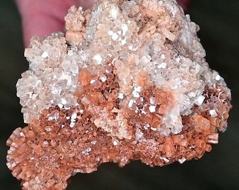 Aragonitkristall, rå aragonit, aragonit sputnik, gåva, röd aragonit, aragonitkluster, sällsynt kristall, aragonitprov, läkande kristaller