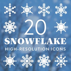 20 Snowflake Icons png/svg - High resolution PNG and scalable SVG images