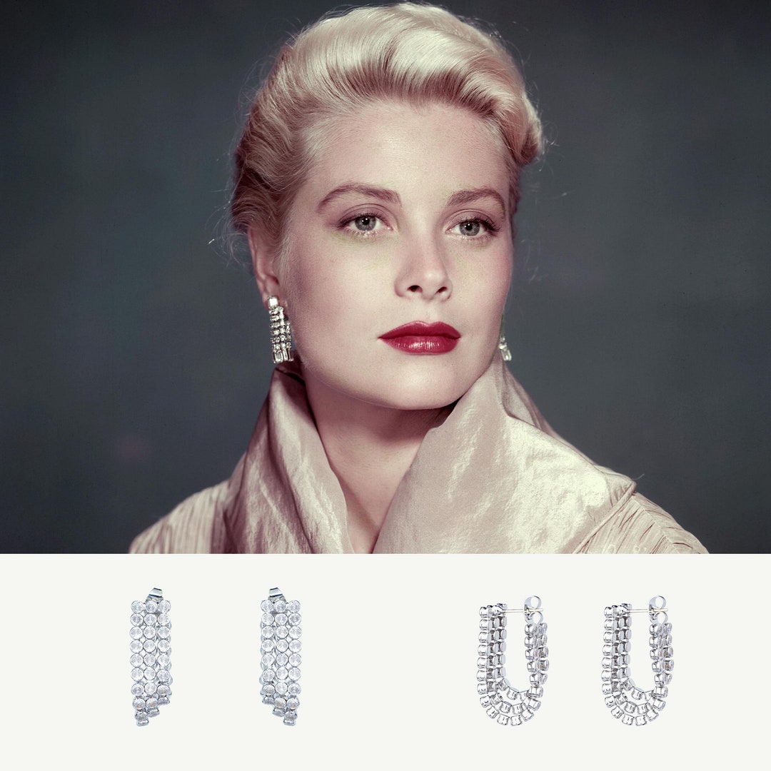 Grace Kelly Diamond Drop Earrings