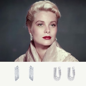 Grace Kelly diamond drop earrings