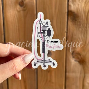 Anesthesia Machine Sticker • Dream Machine Decal • Vet Tech Gift • Medical ICU • Respiratory Therapy • Medical Vinyl • Water Bottle Sticker