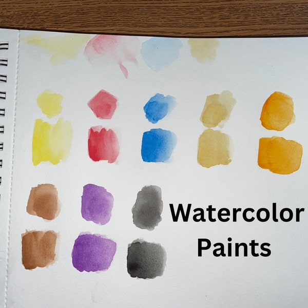 Watercolor Paints, Custom Homemade Watercolor, Handmade Paint, Watercolor Binder, Paint, Watercolors, Watercolor Pans, ANY COLOR, Paintbrush