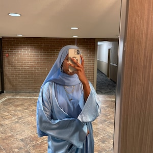 Tima Abaya Set - Sky Blue affordable Toronto abaya full set with hijab and under dress