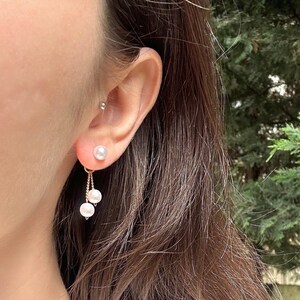 Teardrop Pearl Drop Earrings: Bridal Wedding Jewelry