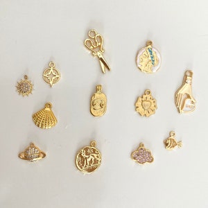 Create Your Own Necklace, Gold Personalized Necklace, Do It Your Self Charm Necklace, Custom Charm Necklace, Birthday Gift