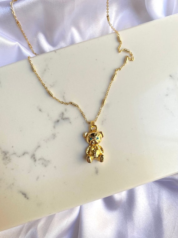 Unbranded Teddy Bear Necklace Silver,Gold | PLAYFUL