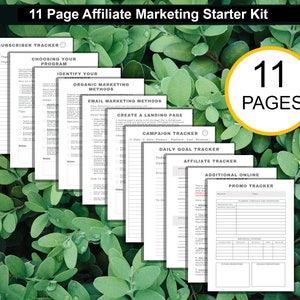 11 Page Affiliate Marketing Business Starter Plan | Program and Resource Tracker | Collaboration/Business Sponsorship Campaign | Promotion