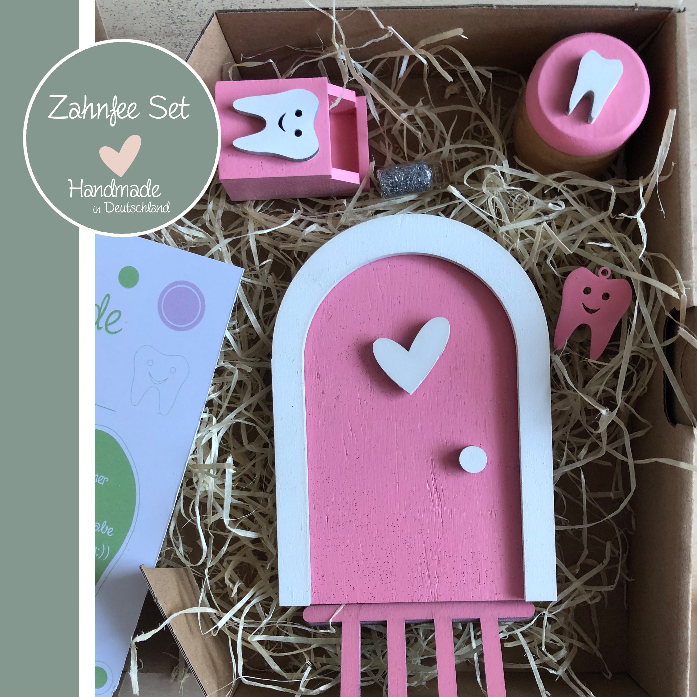 Tooth fairy door set milk tooth tooth box personalized letter etsy