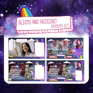Aliens are Here Overlay Set | VIER Overlays für Twitch/Youtube/Wherever You Stream!