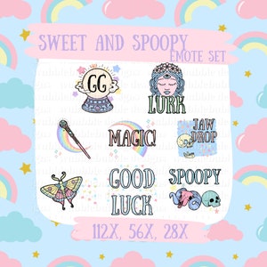 Pastel Goth Emotes | Sweet and Spoopy Set