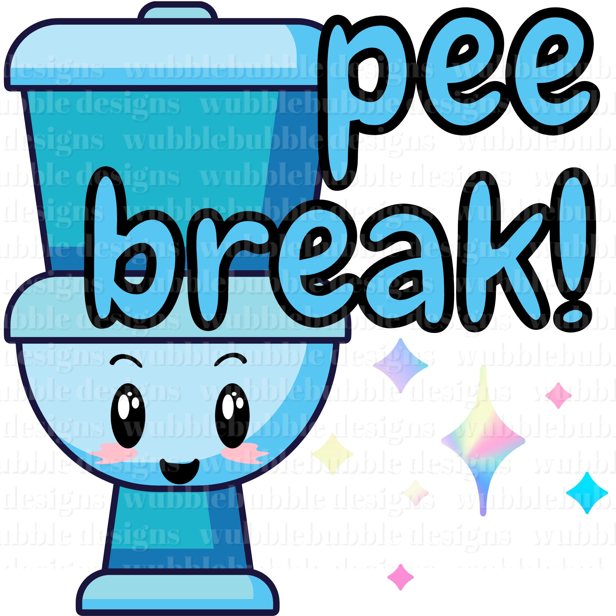 BRB Emote PEE BREAK Etsy