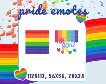 LGBT+ EMOTES! Cute Rainbow Emotes! 112x112, 56x56, 28x28!
