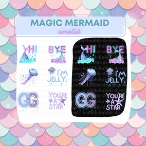 MAGIC MERMAID Emotes for Twitch Streamers and Discord Servers!