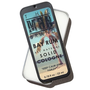 Bay Rum Solid Cologne - Vintage Slide Tin - 0.75 Ounce