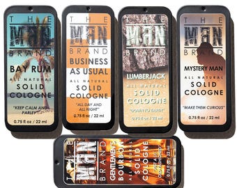 Five Armies Solid Cologne Sample Set - Pack of 5 - Vintage Slide Tin - 0.75 Ounce Each