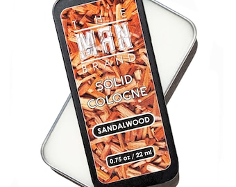 Sandalwood Solid Cologne - Vintage Slide Tin - 0.75 Ounce