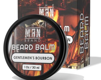 Gentlemen's Bourbon Beard Balm - Natural Beeswax Conditioning Balm