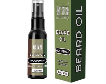 Woodsman Scented Beard Oil - Natural Grooming, Thicker Beard