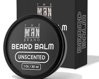 Unscented Beard Balm - Natural Beeswax Formula for Beard Care