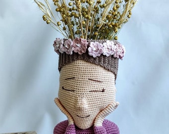 Great grandma gift crochet basket, organizer, custom vase, housewarming gift basket, mothers day, home decor and gifts