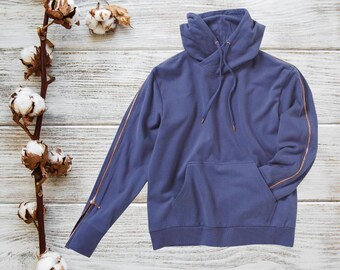 Cowl Neck Hoodie - Etsy UK