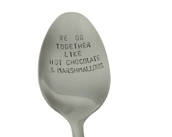 Hot chocolate spoon,  custom spoon, stocking stuffer, valentines gift, boyfriend gift, husband gift, mens gift, unique men's gift, premium