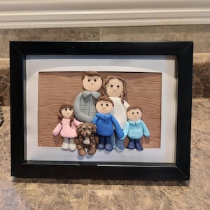 Mothers day gift, unique mothers day gifts, clay portrait, family portrait, blended family, wedding gift, mom gift, mom birthday, valentines