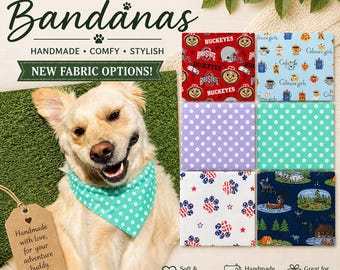 Scrunchie Dog Bandana | Polka Dot Dog Scarf, Easy Fit Accessory